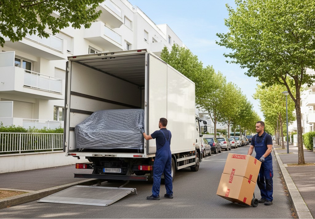 Déménagement à Caluire-et-Cuire avec camion et équipe