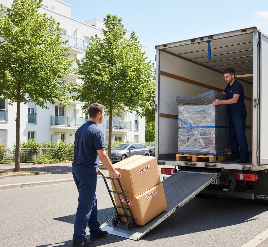 Camion et équipe de déménagement à Chassieu