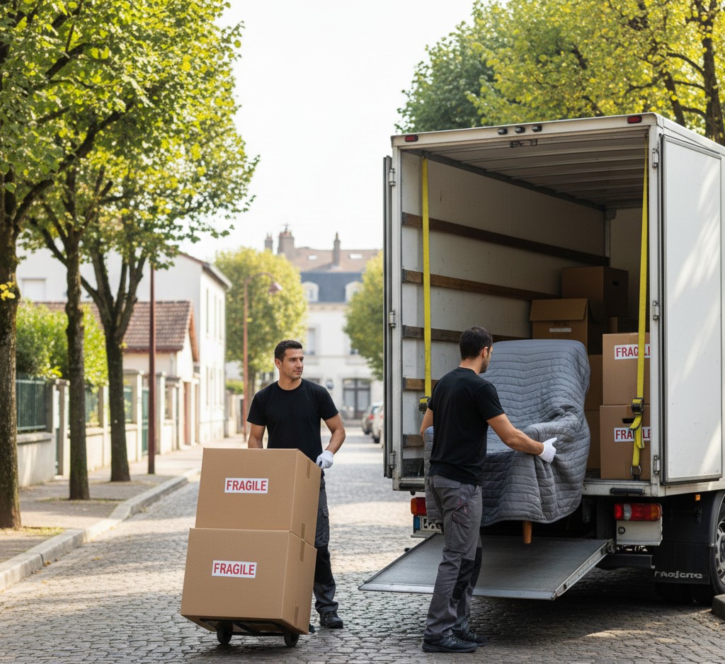 Déménagement à Oullins avec camion et équipe