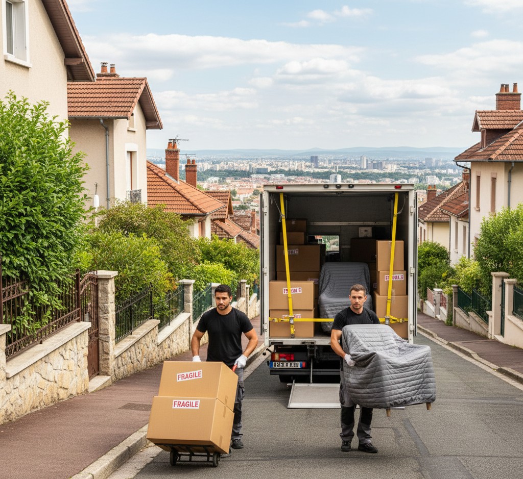 Déménagement à Sainte-Foy-lès-Lyon avec camion et équipe